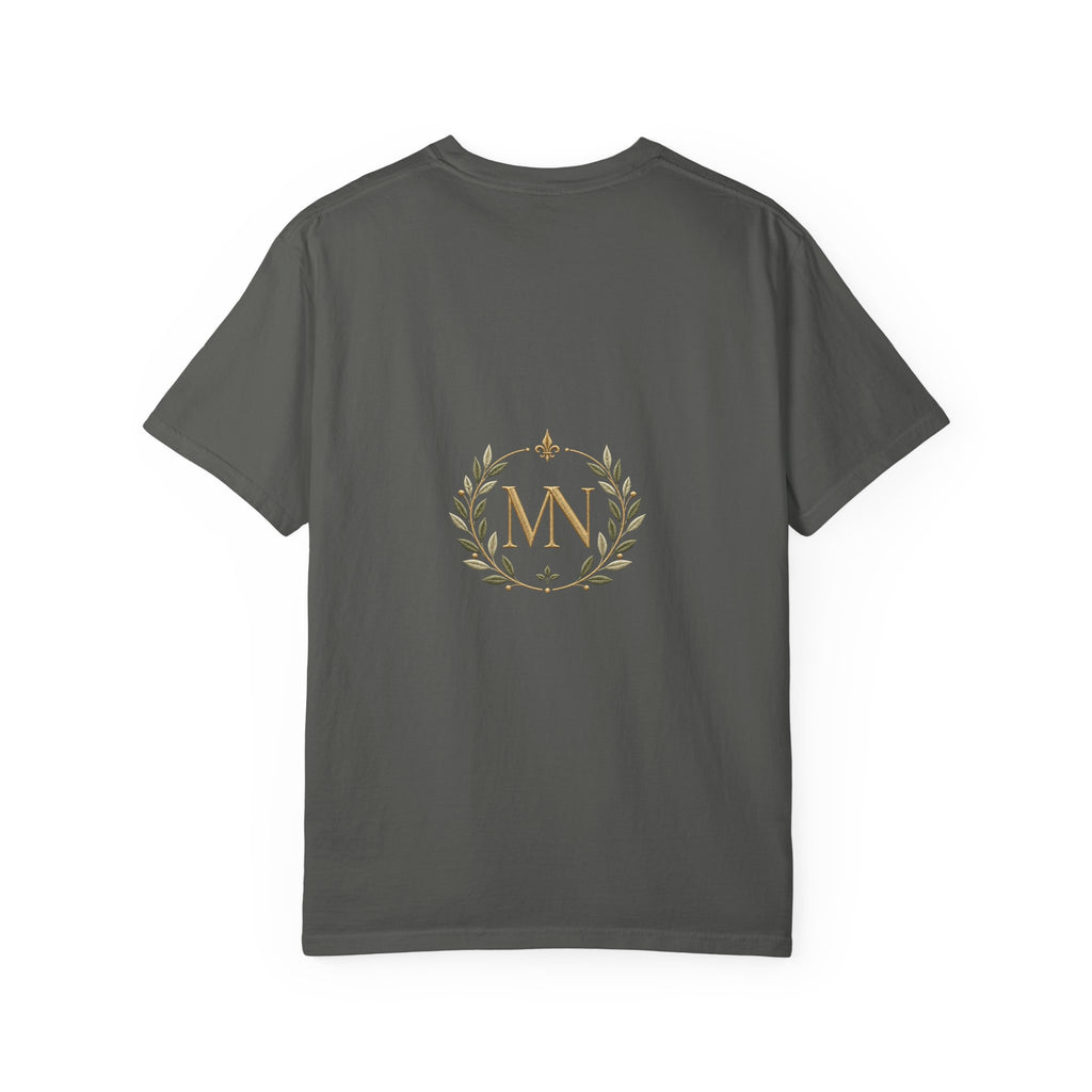 Personalized 'Rise & Shine' T-Shirt — Custom Name Floral Monogram Tee