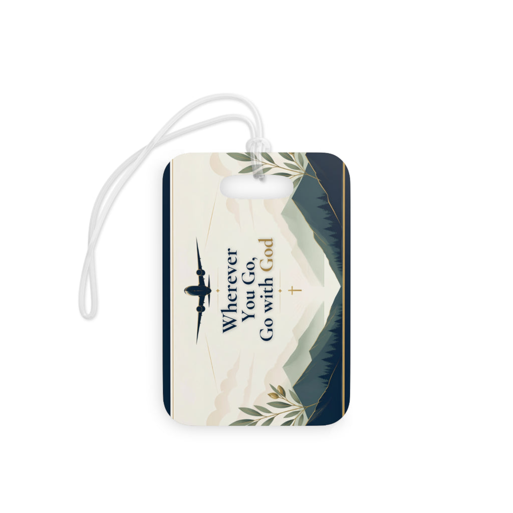Inspirational ‘Wherever You Go, Go with God’ Luggage Tag — Faith Travel ID