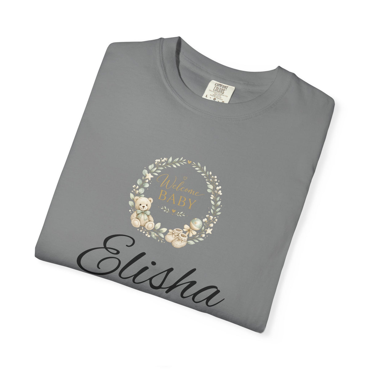 Personalized 'Rise & Shine' T-Shirt — Custom Name Floral Monogram Tee