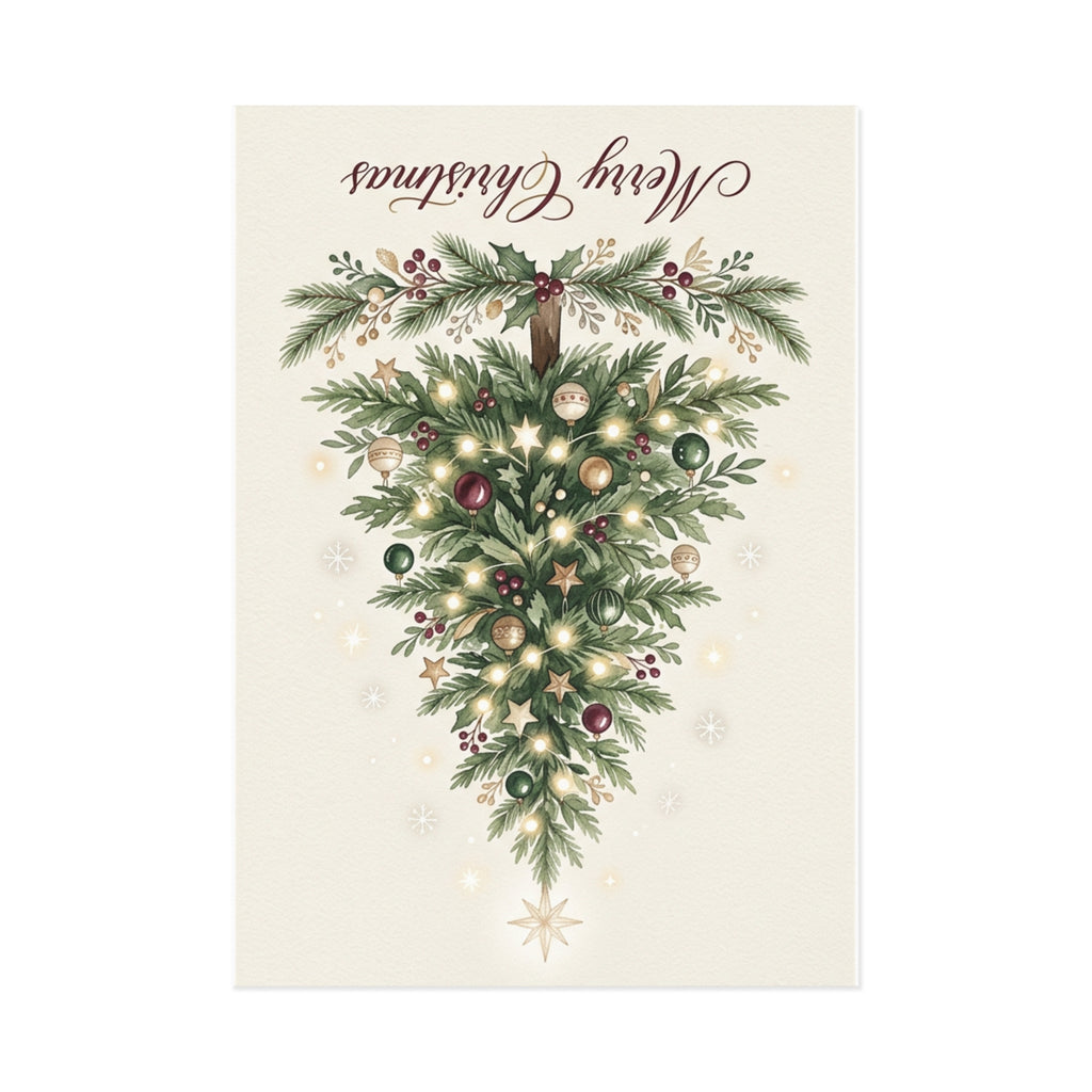 Christmas Tree Fine Art Postcards — Holiday Greeting Cards, Glossy 280gsm, 6x4 & 7x5