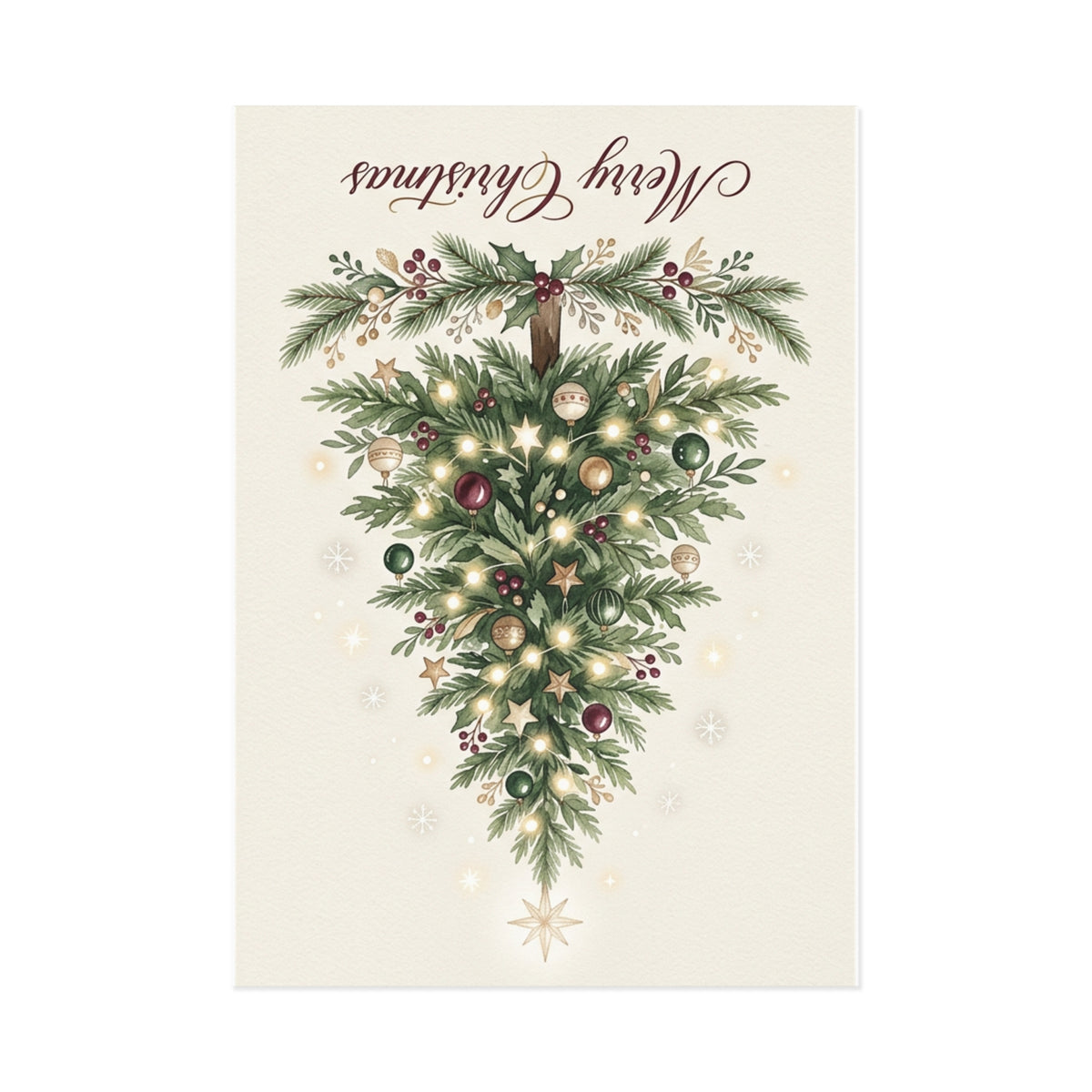 Christmas Tree Fine Art Postcards — Holiday Greeting Cards, Glossy 280gsm, 6x4 & 7x5