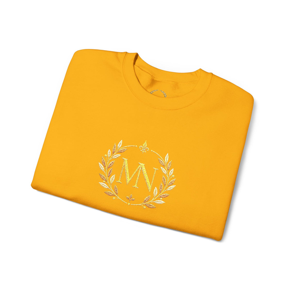 Gold Laurel Monogram Crewneck Sweatshirt