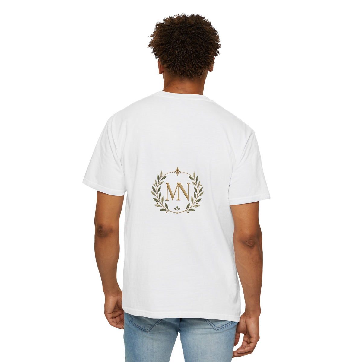 Personalized 'Rise & Shine' T-Shirt — Custom Name Floral Monogram Tee