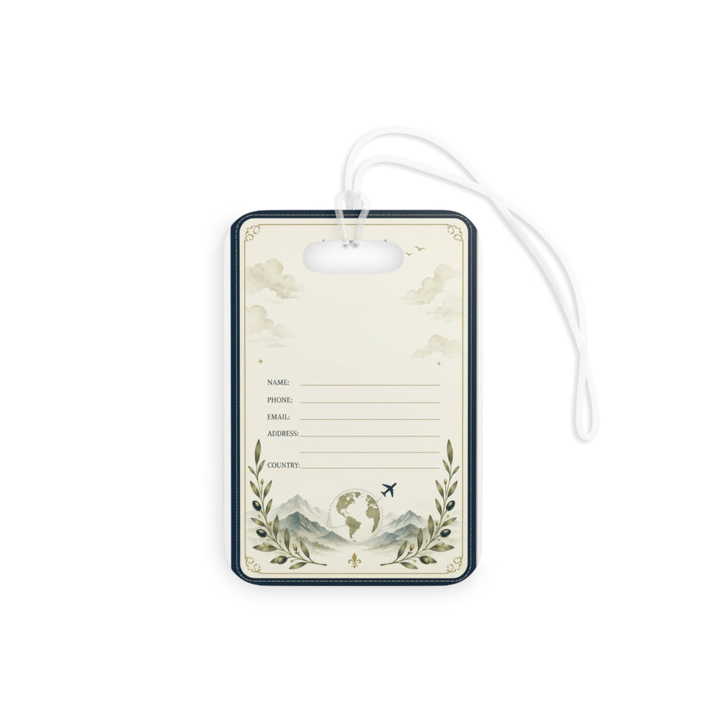 Travel Luggage Tag — "Bon Voyage" Vintage Plane ID Holder