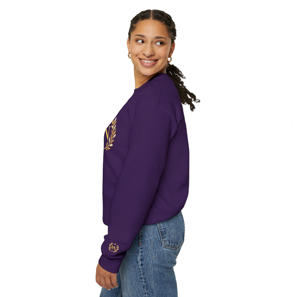 Gold Laurel Monogram Crewneck Sweatshirt