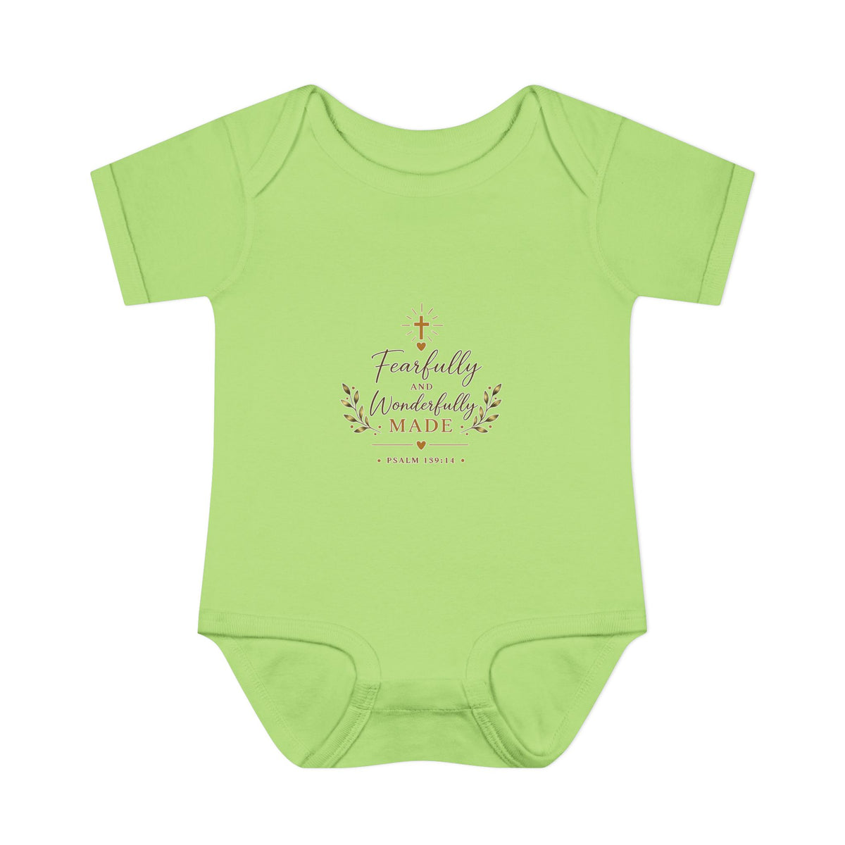 Fearfully & Wonderfully Made Baby Bodysuit | Christian Baptism Gift Onesie