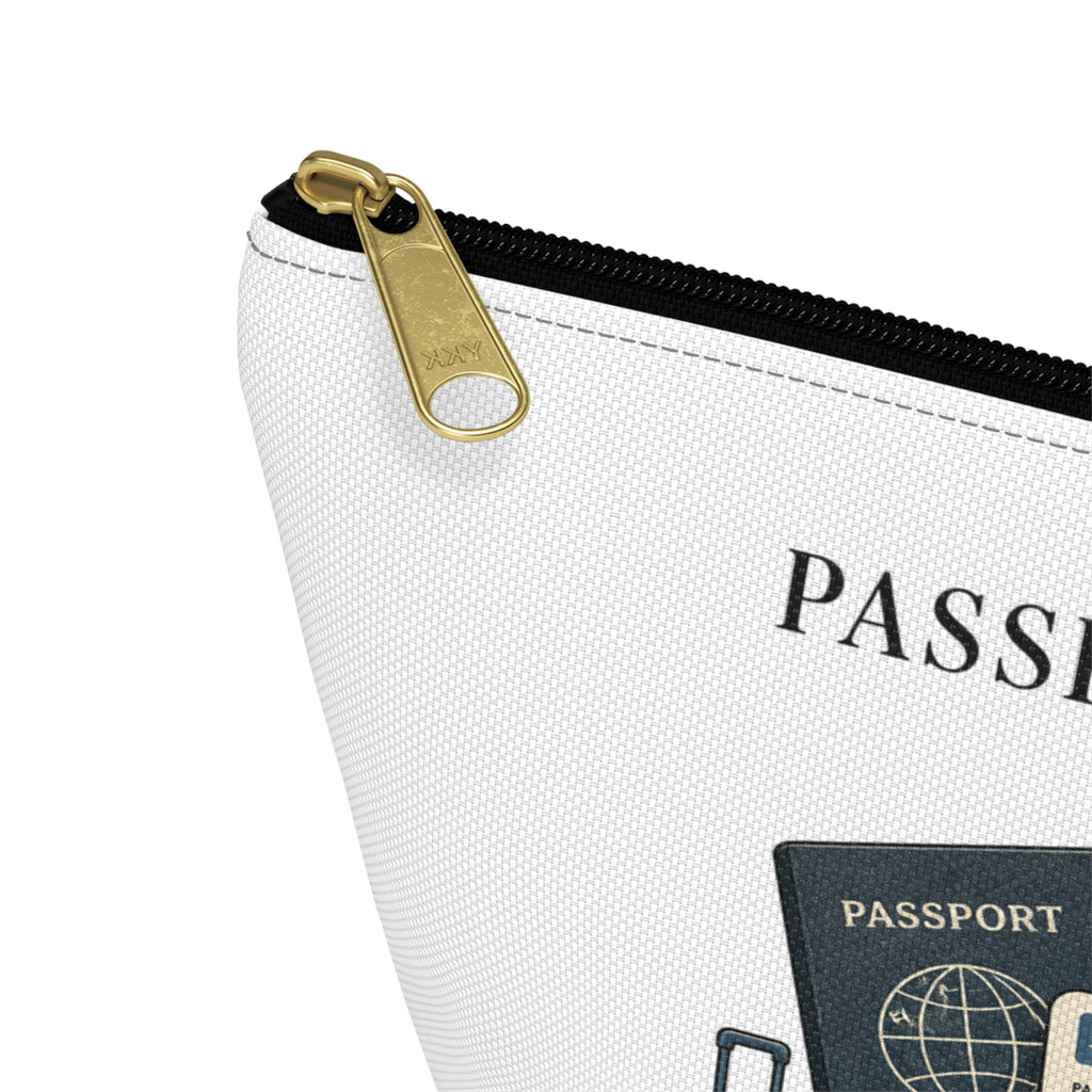 Passport Ready Travel Accessory Pouch — T‑Bottom Toiletry & Document Organizer