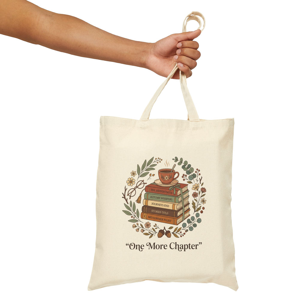 Tote Bag — "One More Chapter" Book Lover Canvas Tote