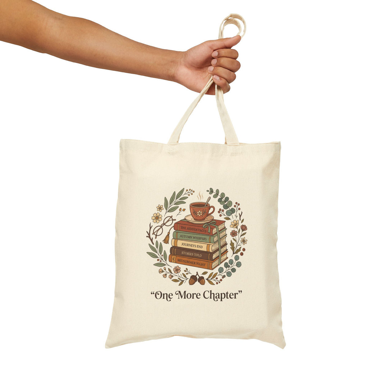 Tote Bag — "One More Chapter" Book Lover Canvas Tote
