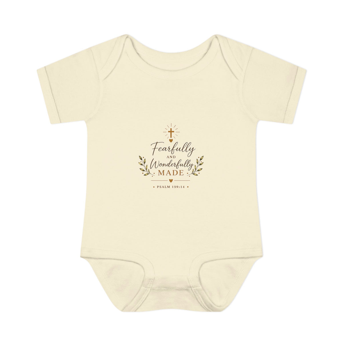 Fearfully & Wonderfully Made Baby Bodysuit | Christian Baptism Gift Onesie