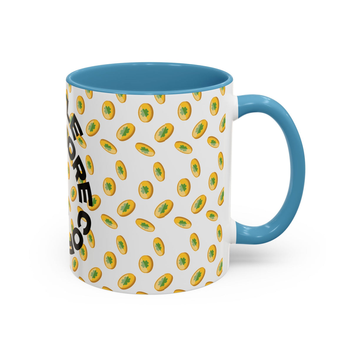 Hustle More Coffee Mug — Avocado Pattern Accent Mug (11/15oz