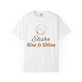 Personalized 'Rise & Shine' T-Shirt — Custom Name Floral Monogram Tee