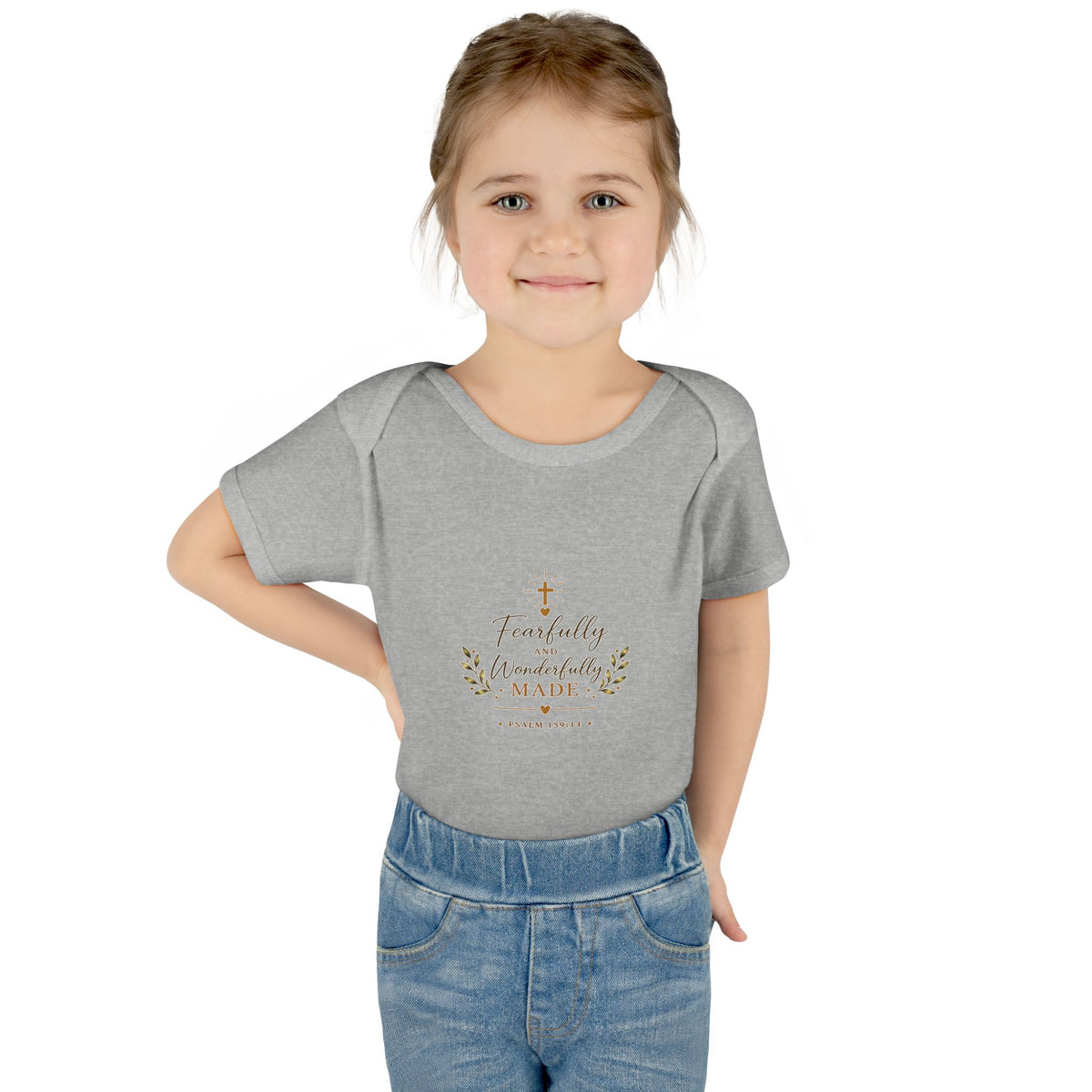 Fearfully & Wonderfully Made Baby Bodysuit | Christian Baptism Gift Onesie