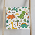 Dinosaur Kids Hand Towel - Cute Cartoon Dino Pattern for Nursery & Bath