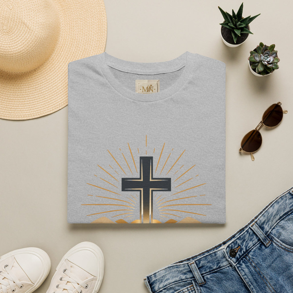 Grace Cross T-Shirt | Christian Faith Tee for Women & Men