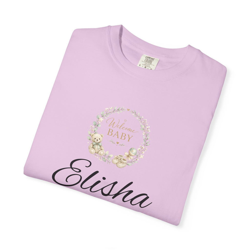 Personalized 'Rise & Shine' T-Shirt — Custom Name Floral Monogram Tee