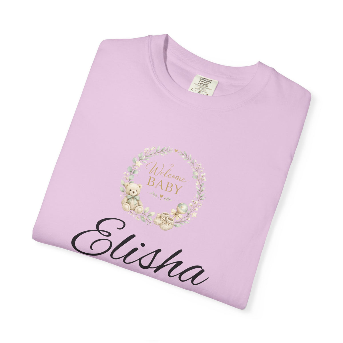 Personalized 'Rise & Shine' T-Shirt — Custom Name Floral Monogram Tee