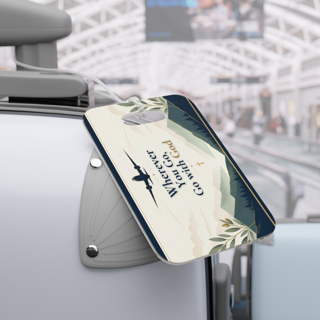 Inspirational ‘Wherever You Go, Go with God’ Luggage Tag — Faith Travel ID