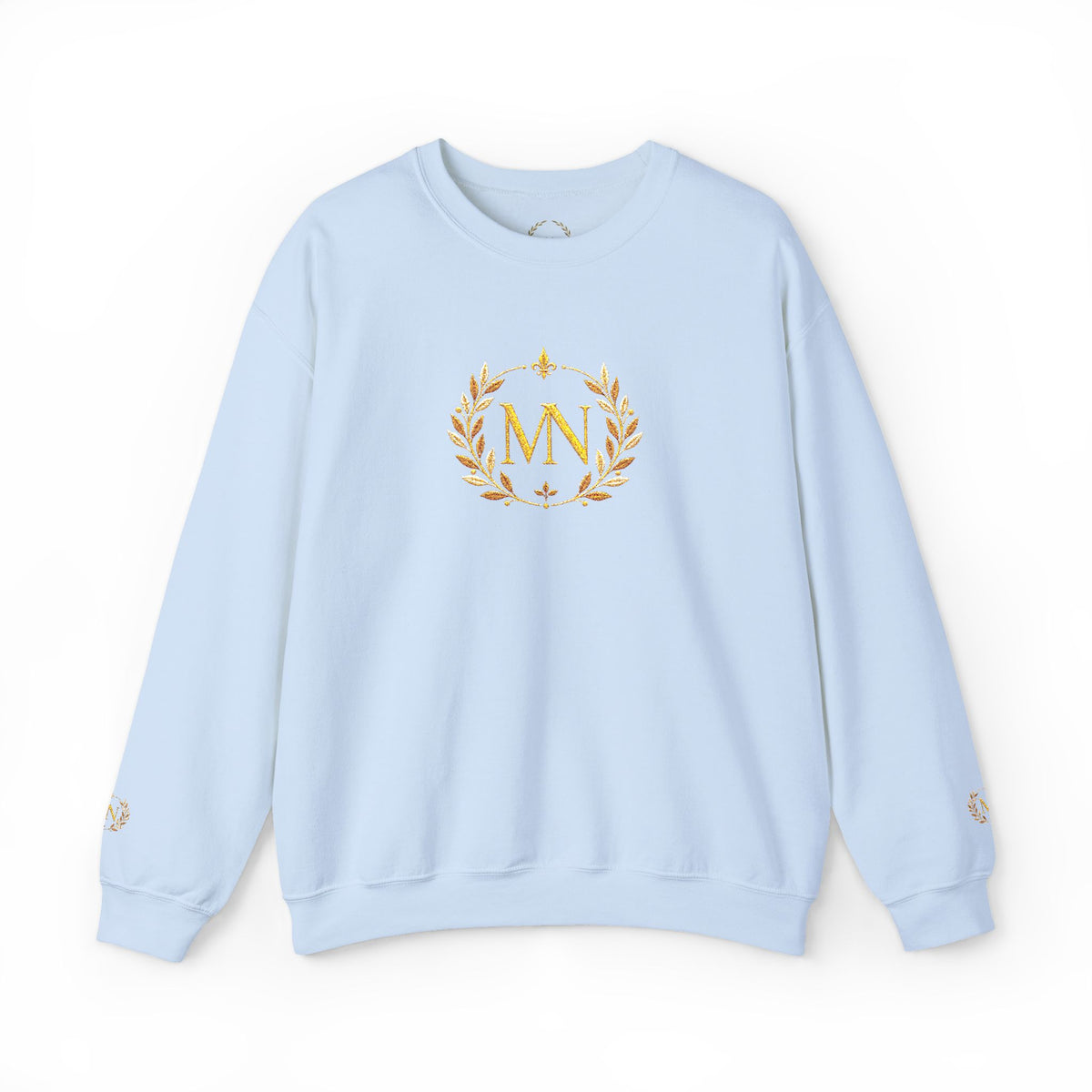 Gold Laurel Monogram Crewneck Sweatshirt