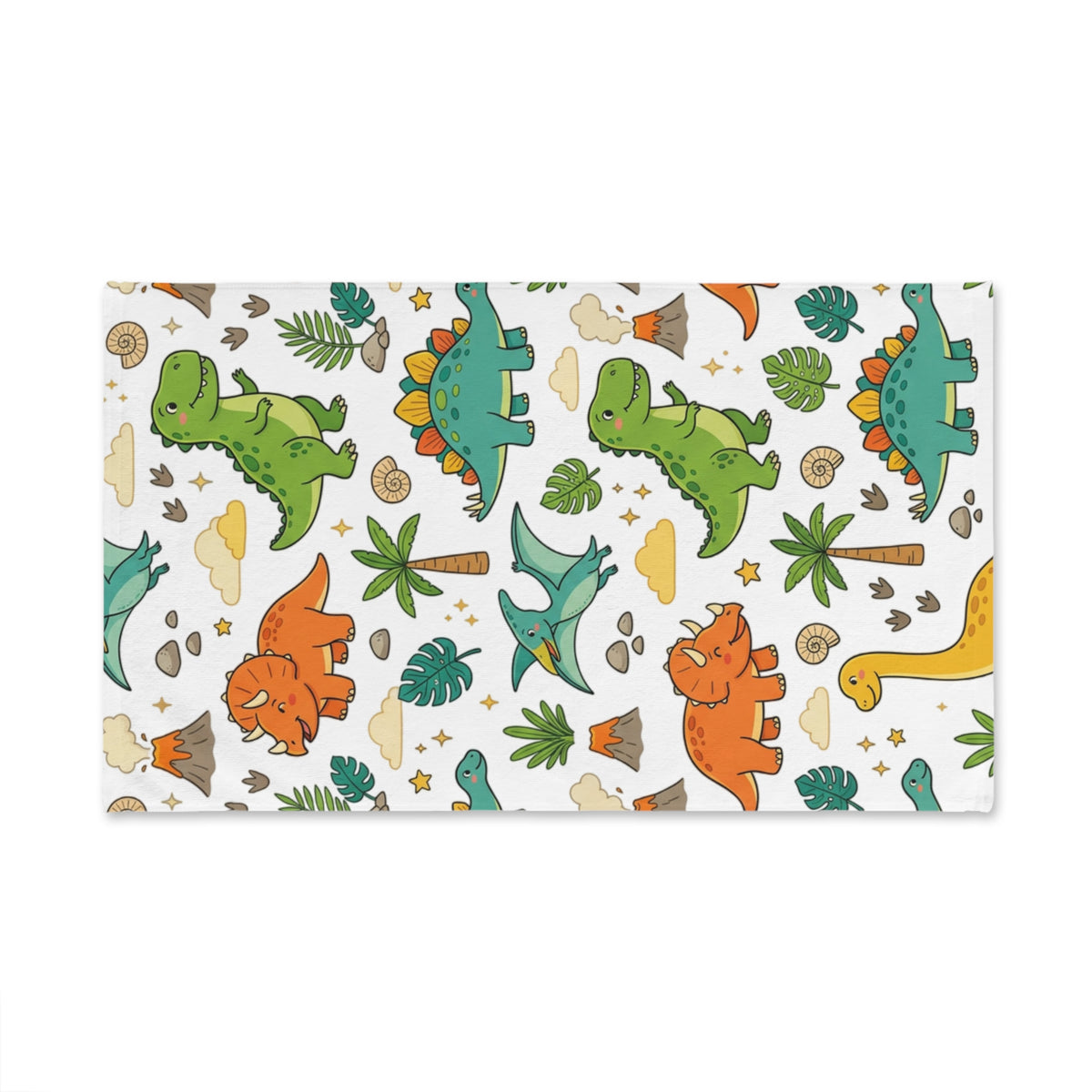 Dinosaur Kids Hand Towel - Cute Cartoon Dino Pattern for Nursery & Bath