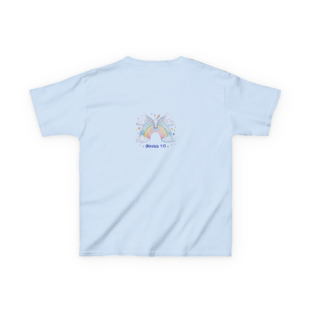 Christian Kids T-Shirt — "God Keeps His Promises" Rainbow Dove Tee | Psalm 145:13