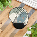 Koi Pond Ergonomic Mouse Pad with Wrist Rest — Zen Bamboo Desk Accessory