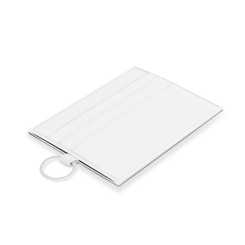 Faith Cross Card Holder — "Walk by Faith" Saffiano Leather Card Sleeve (2 Corinthians 5:7)