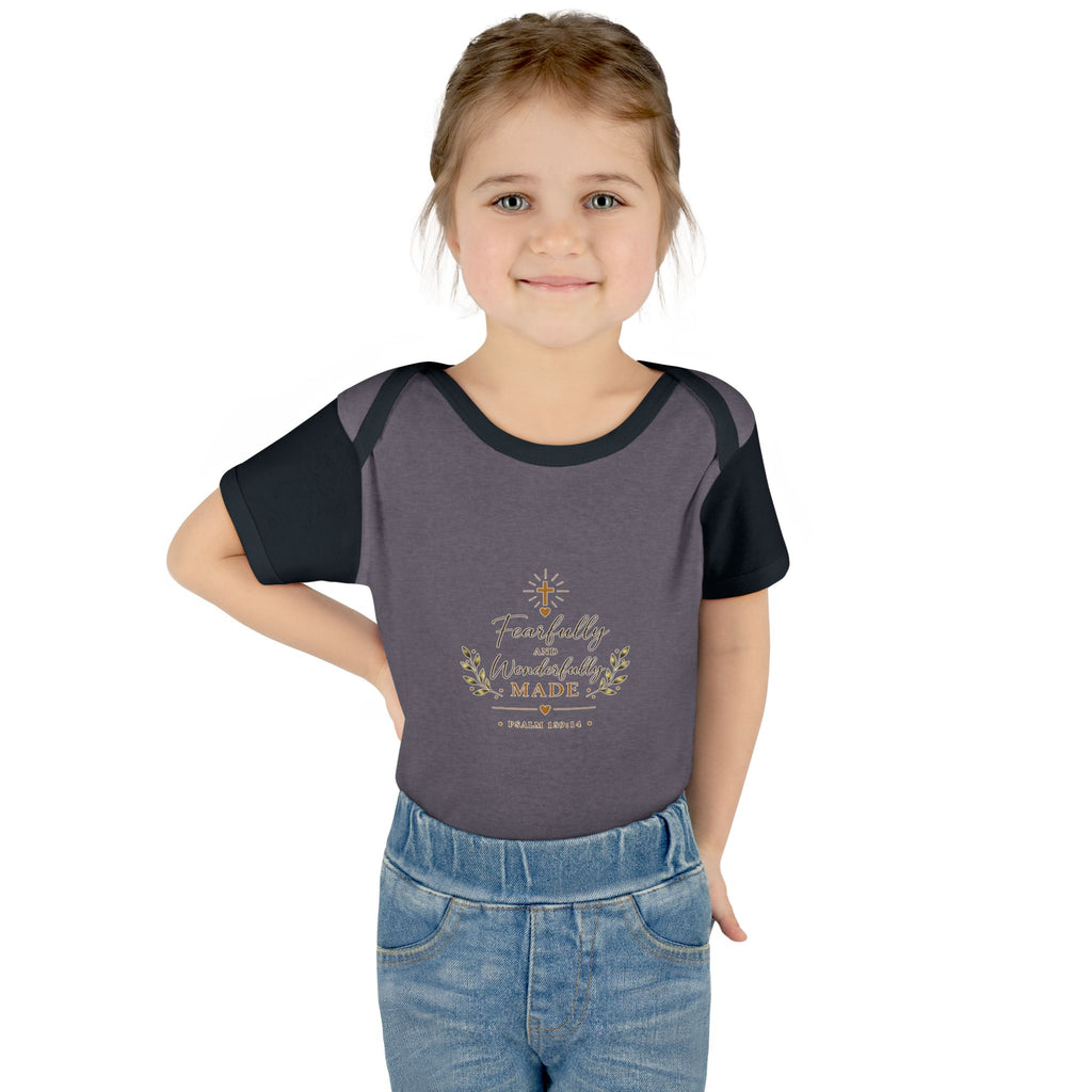 Fearfully & Wonderfully Made Baby Bodysuit | Christian Baptism Gift Onesie