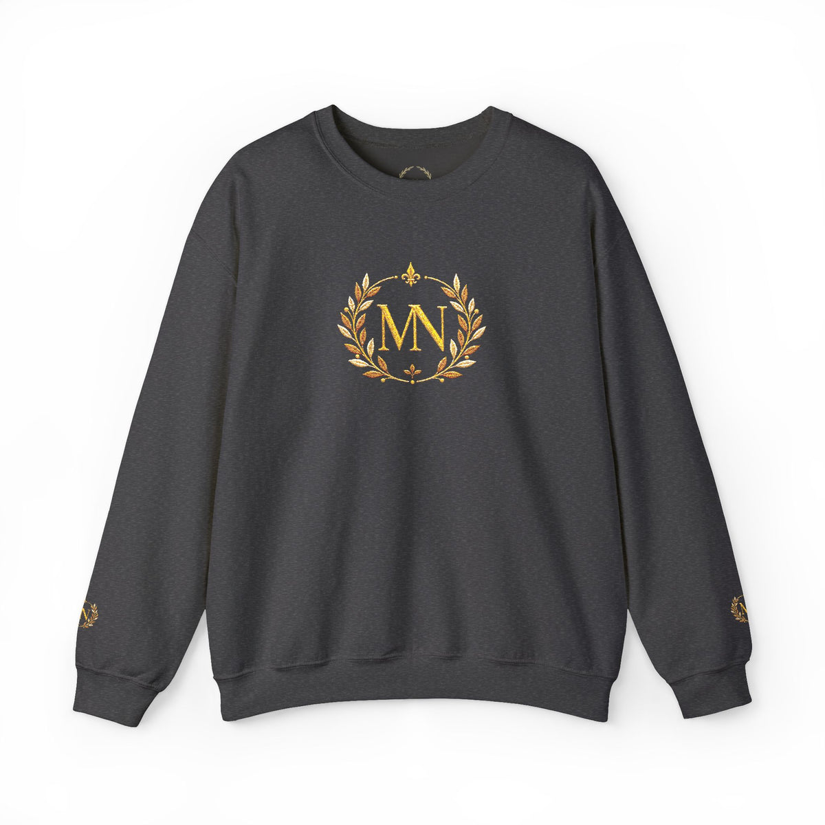 Gold Laurel Monogram Crewneck Sweatshirt