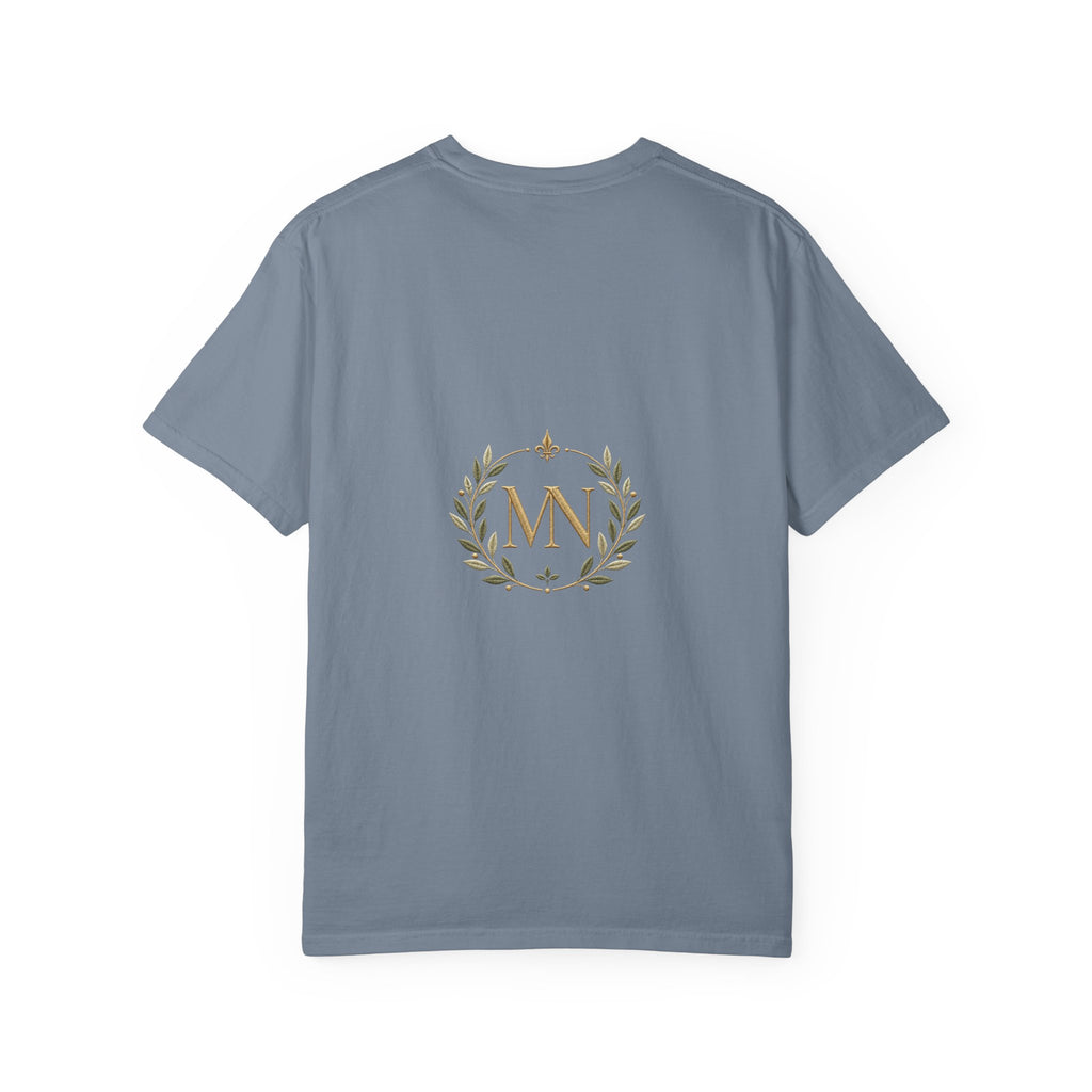 Personalized 'Rise & Shine' T-Shirt — Custom Name Floral Monogram Tee