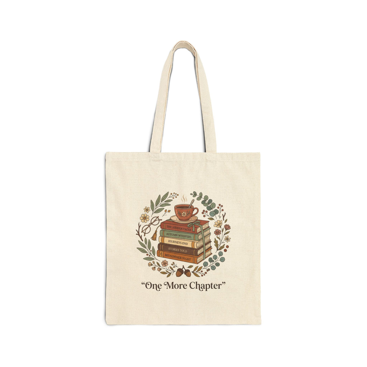 Tote Bag — "One More Chapter" Book Lover Canvas Tote