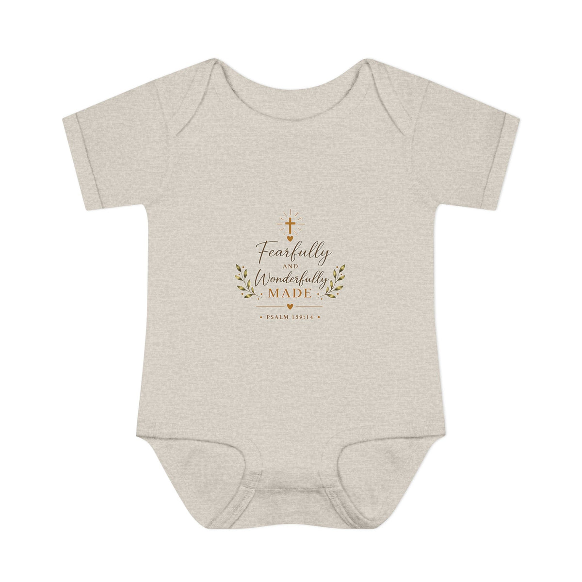 Fearfully & Wonderfully Made Baby Bodysuit | Christian Baptism Gift Onesie