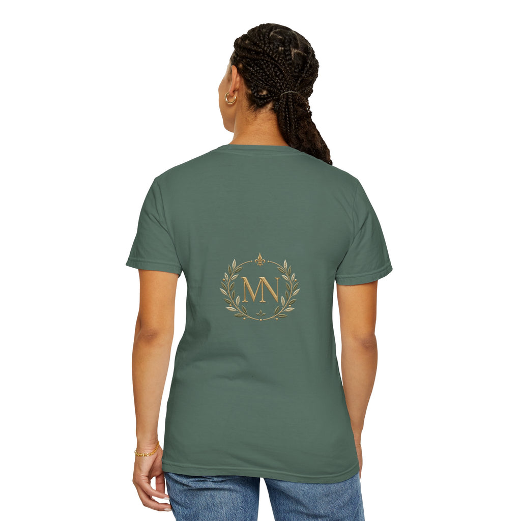 Personalized 'Rise & Shine' T-Shirt — Custom Name Floral Monogram Tee