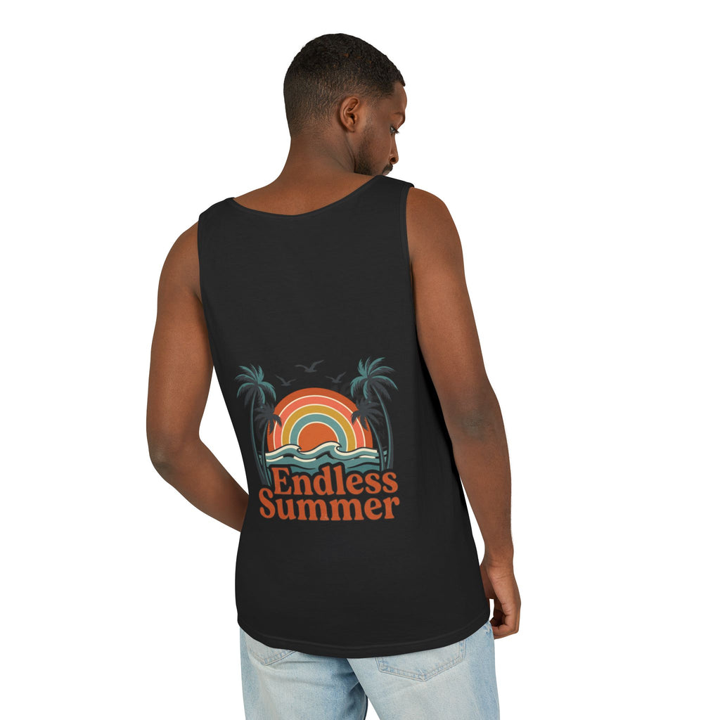 Endless Summer Tank Top — Retro Beach Palm Tree Surf Graphic