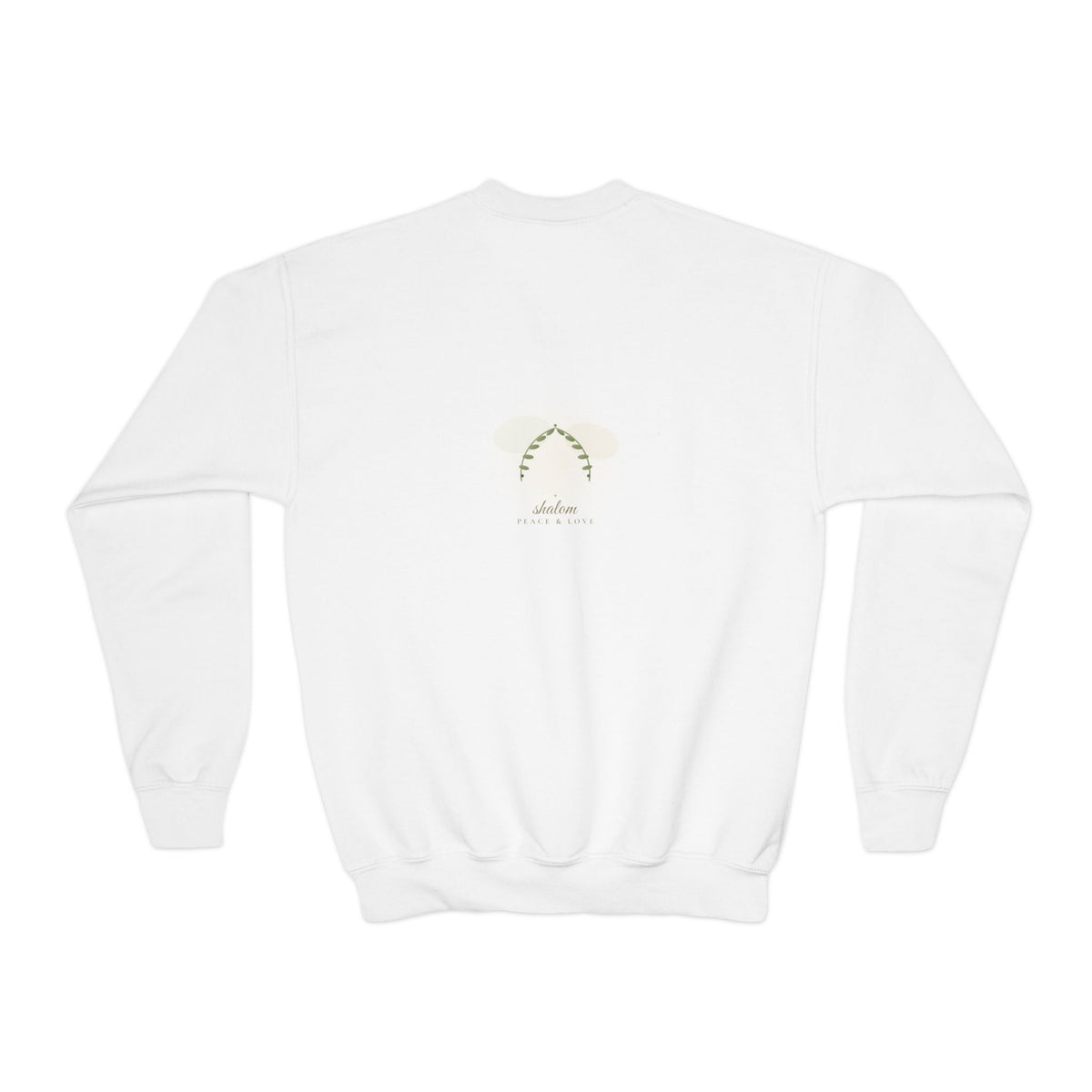 Youth Crewneck Sweatshirt — 'Peace Be With You' Dove Holiday Sweatshirt