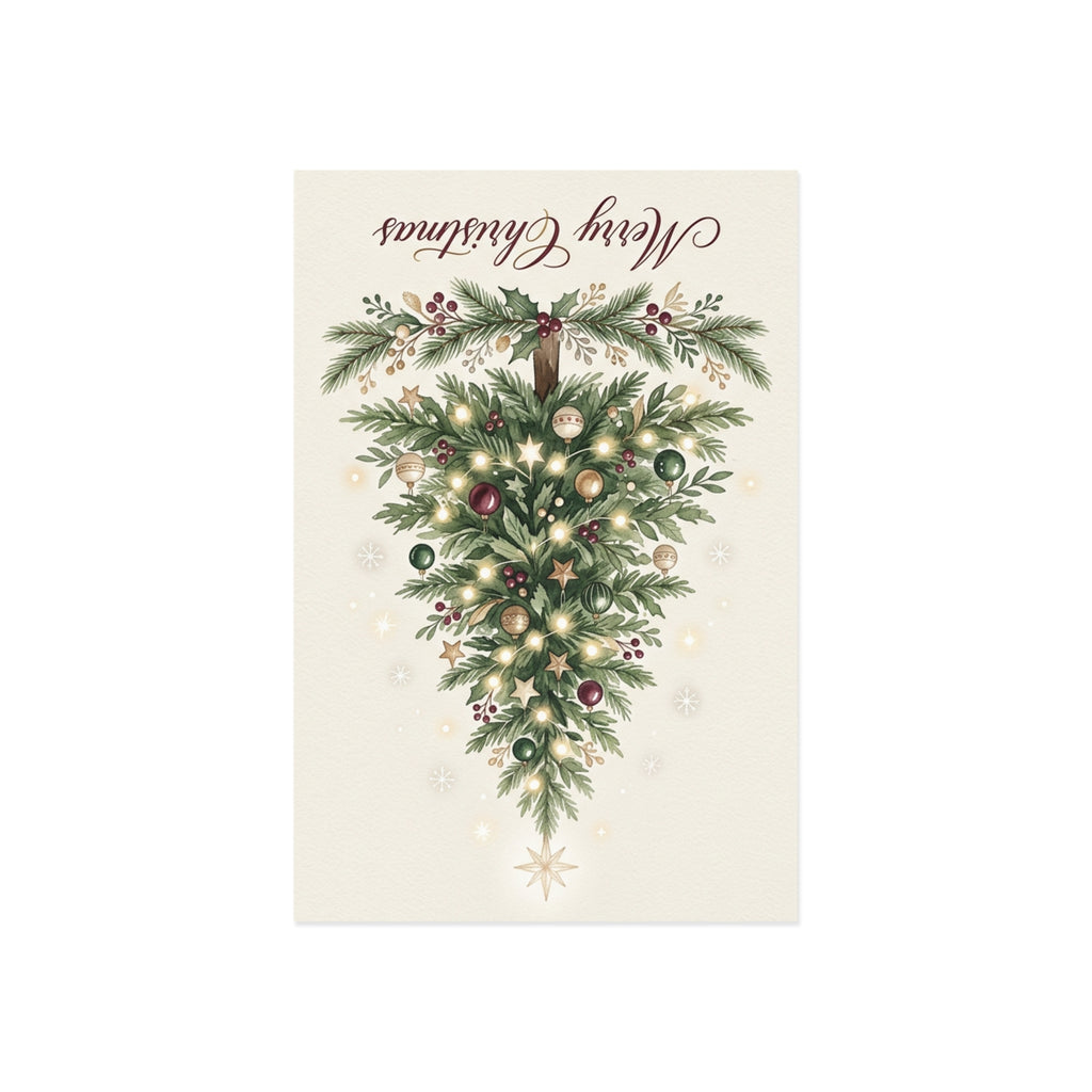 Christmas Tree Fine Art Postcards — Holiday Greeting Cards, Glossy 280gsm, 6x4 & 7x5