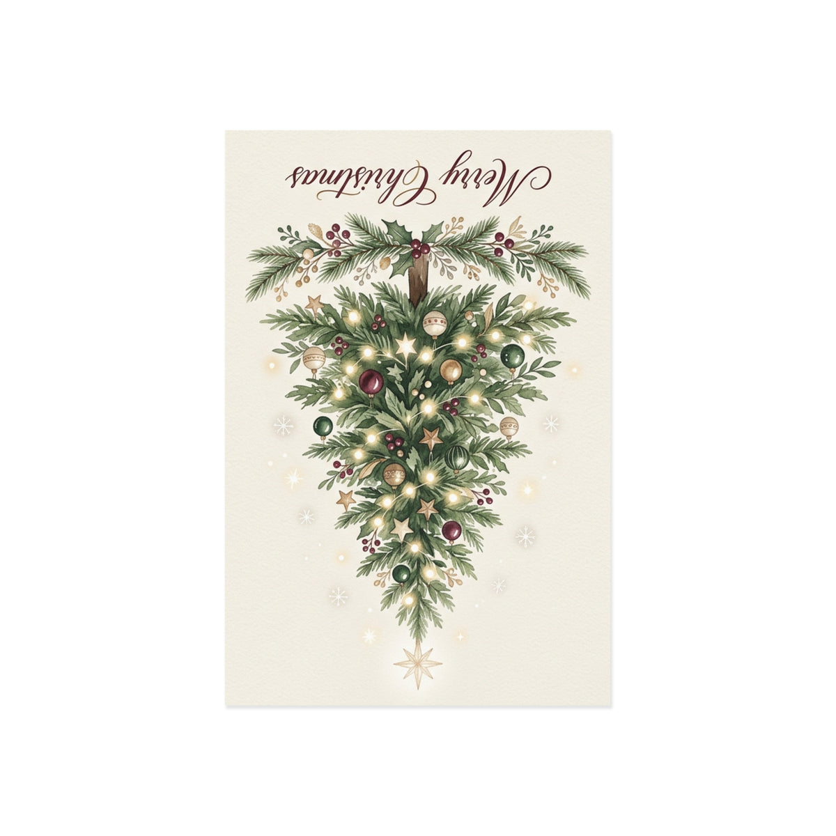 Christmas Tree Fine Art Postcards — Holiday Greeting Cards, Glossy 280gsm, 6x4 & 7x5