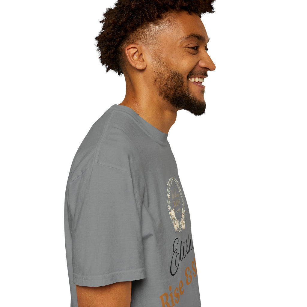 Personalized 'Rise & Shine' T-Shirt — Custom Name Floral Monogram Tee