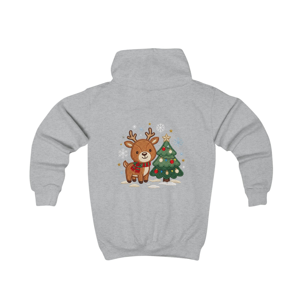 Kids Christmas Hoodie — Reindeer Holiday Sweatshirt for Toddlers, 80% Cotton, Kangaroo Pocket
