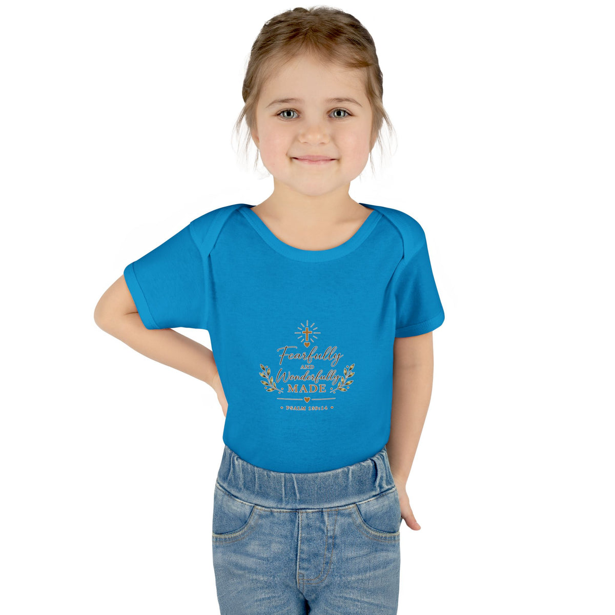 Fearfully & Wonderfully Made Baby Bodysuit | Christian Baptism Gift Onesie