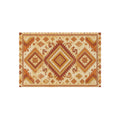 Southwestern Outdoor Rug — Rust & Gold Geometric Patio Mat