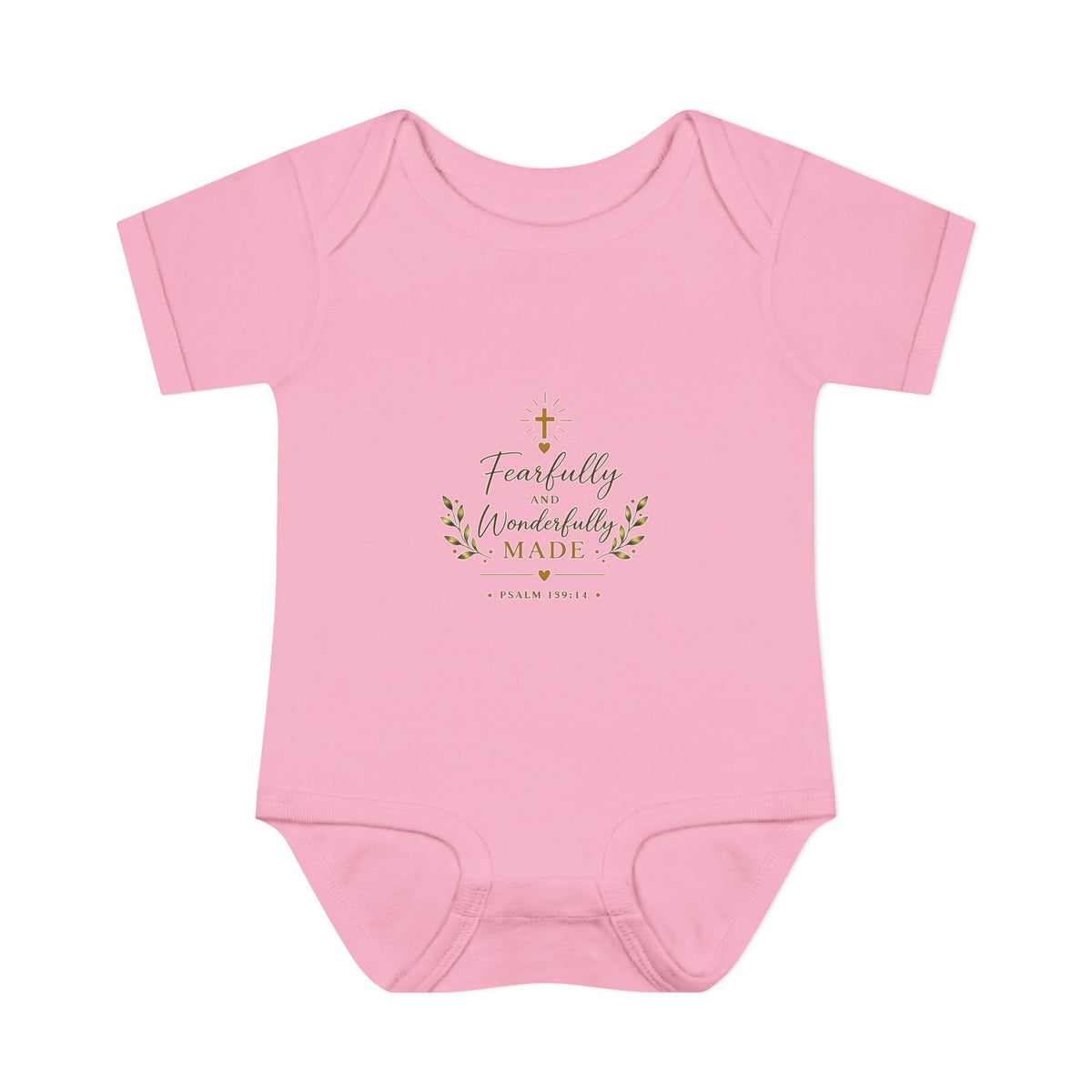 Fearfully & Wonderfully Made Baby Bodysuit | Christian Baptism Gift Onesie