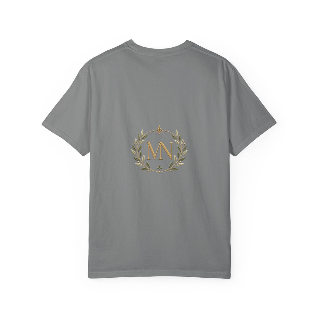 Personalized 'Rise & Shine' T-Shirt — Custom Name Floral Monogram Tee