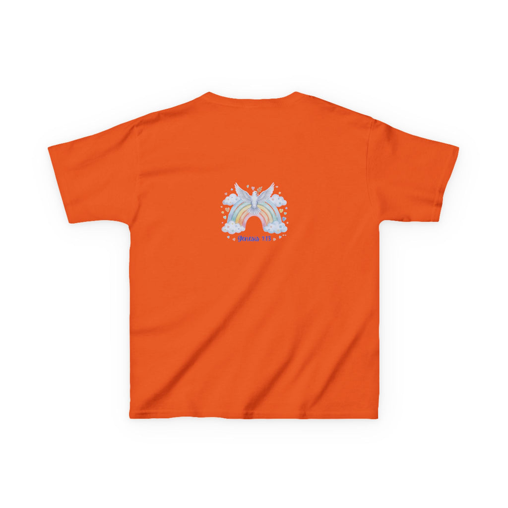 Christian Kids T-Shirt — "God Keeps His Promises" Rainbow Dove Tee | Psalm 145:13