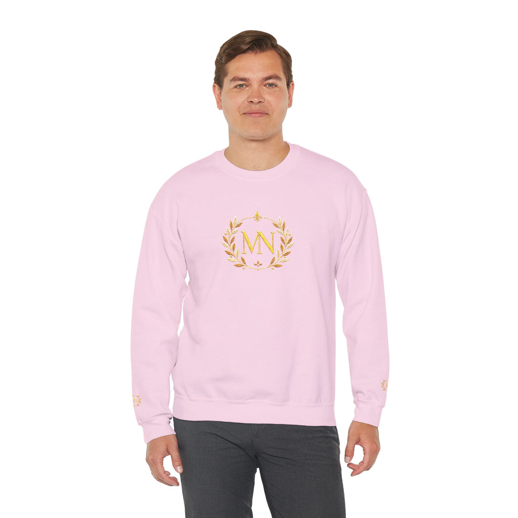 Gold Laurel Monogram Crewneck Sweatshirt