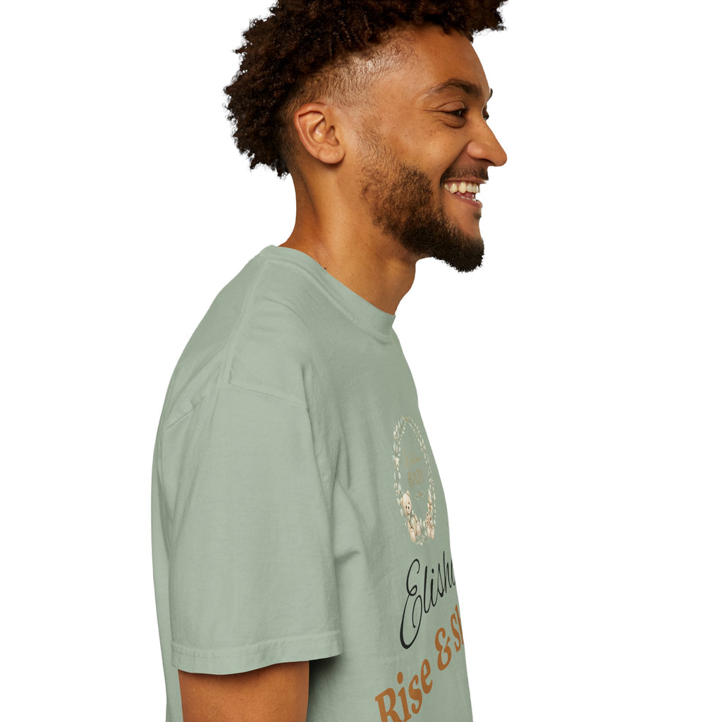 Personalized 'Rise & Shine' T-Shirt — Custom Name Floral Monogram Tee