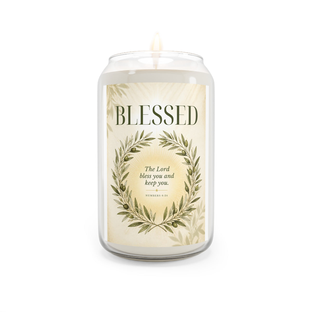 Blessed Soy Candle | Scripture Scented Gift Candle for Christians
