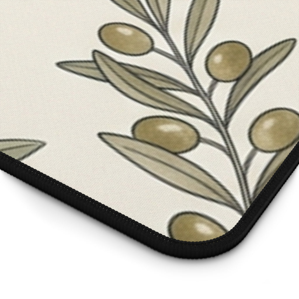 Botanical Fern Desk Mat — Neutral Floral Mouse Pad for Home Office