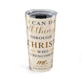 Christian Philippians 4:13 20oz Tumbler — Floral Faith Insulated Travel Mug