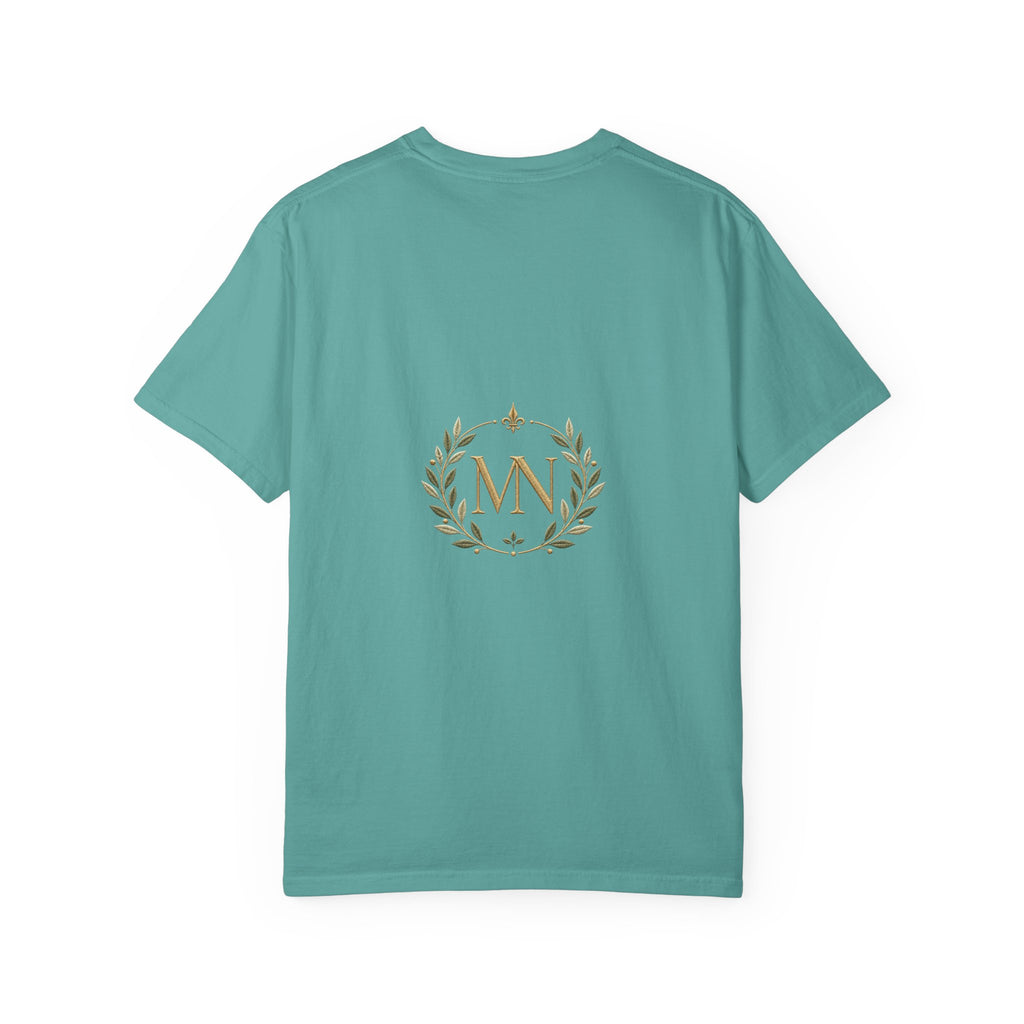 Personalized 'Rise & Shine' T-Shirt — Custom Name Floral Monogram Tee